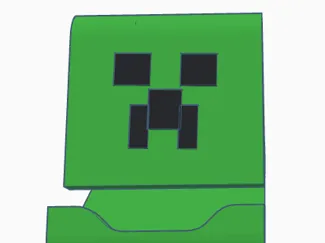 Minecraft Creeper Themed Phone Stand
