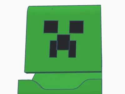 Minecraft Creeper Themed Phone Stand