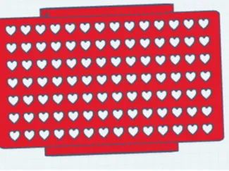 Heart stencil for Royal Icing