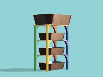 Basket/tray furniture 