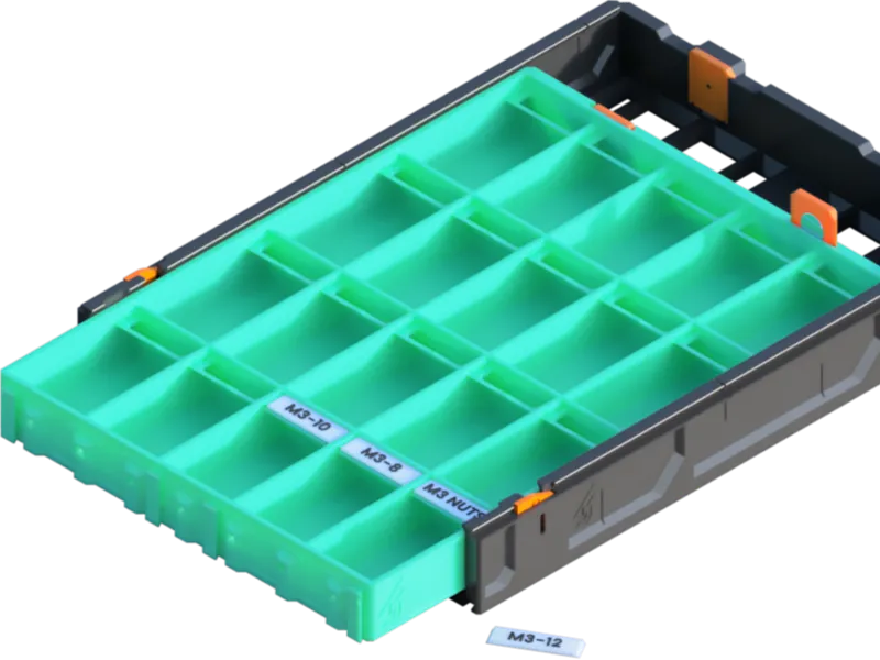 GEN2 240-2W-0.5H Decor Parts Drawer V2 - 20 Slot