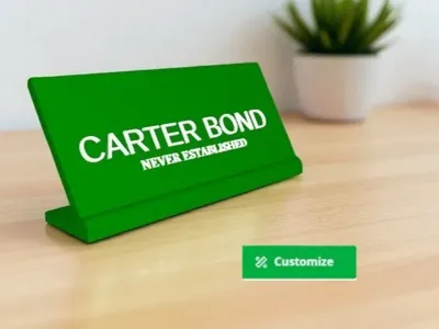 Custom Nameplate / Desk Sign - Office Pro!