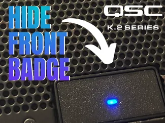 Hide front badge QSC K2 Series speakers