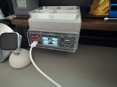 Tech Geek Desktop Charging Station Riser Hanger