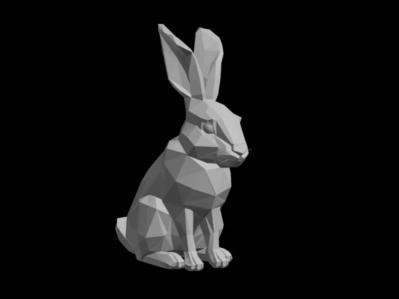 Lowpoly Rabbit  | Bugs Bunny Style Sculpture