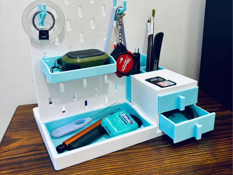 Pegboard Desk organizer