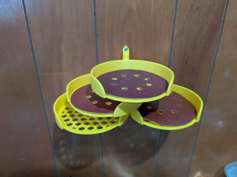 Modular 5 inch sanding disc storage rack
