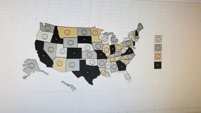 Us Coin Map USA Coin Map (Quarters) by WrightBuilt.ca MakerWorld: Download Free 3D ...
