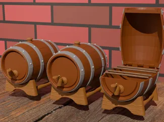 Whiskey Barrel Storage Box