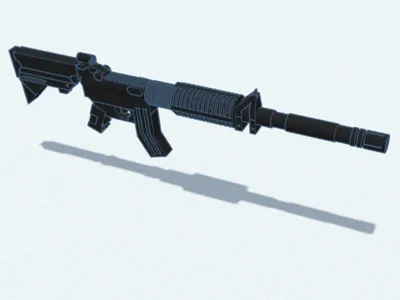 Ultra-Realistic Rifle 3D Model for Printing