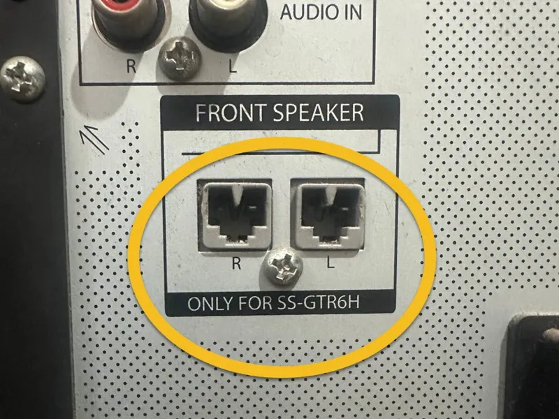Plug connector speaker stereo sony equipment