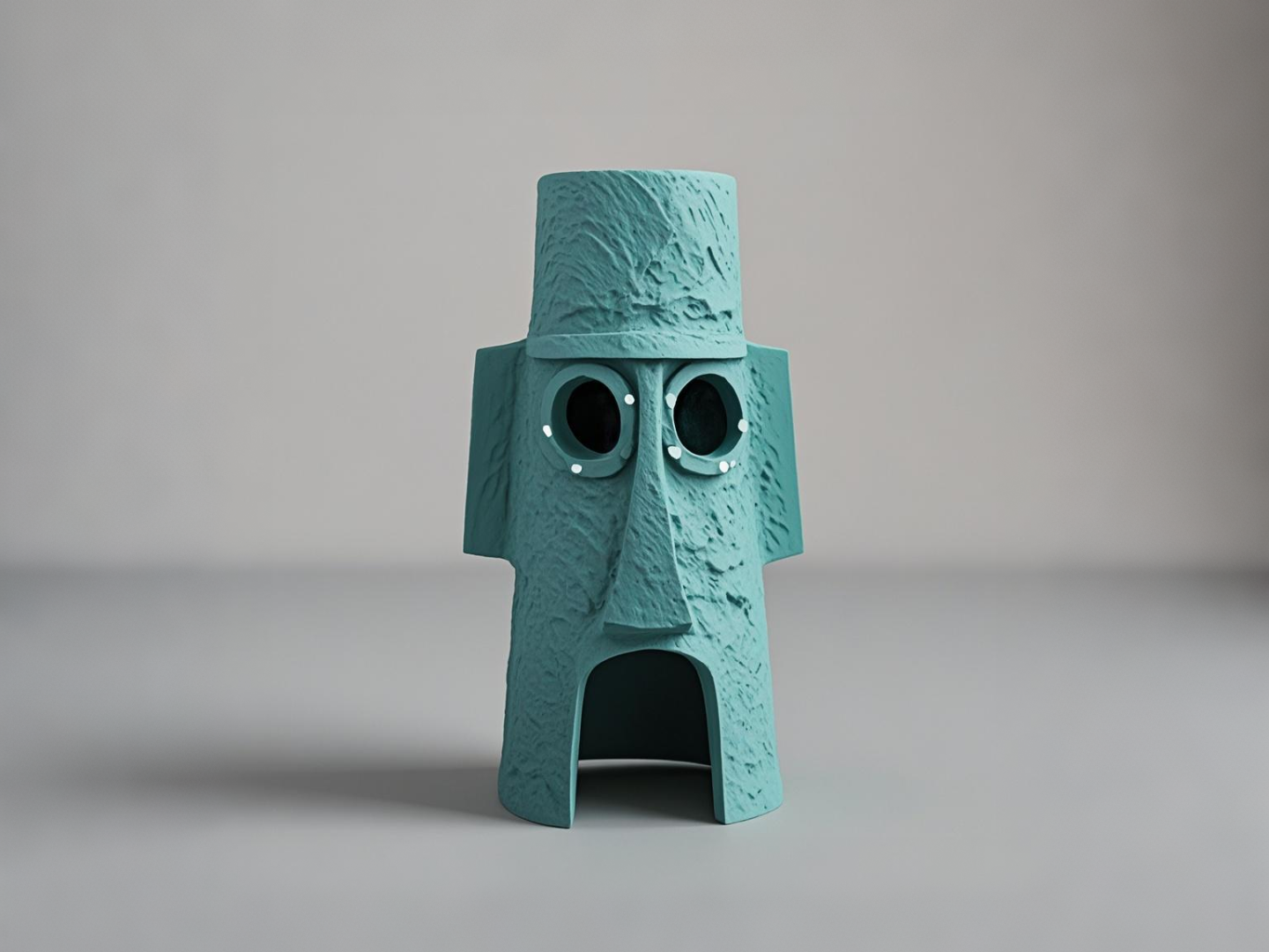 3Dプリント 人生に絶望したイカルド-頭を抱えて考える-スポンジ・ボブ