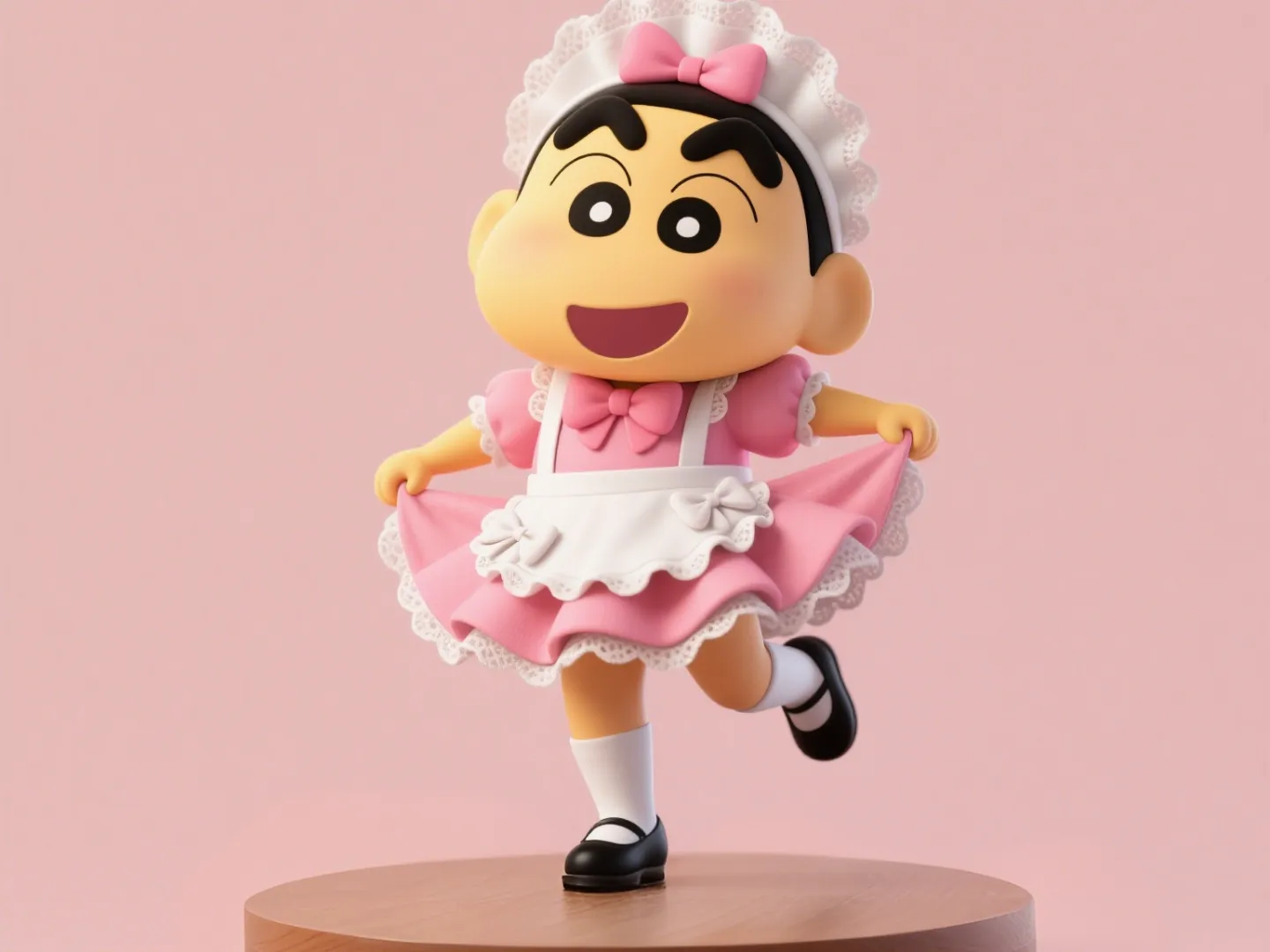 3Dプリント メイド服姿のクレヨンしんちゃん - 野原しんのすけ