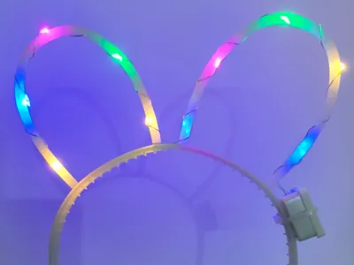 Glowing support bunny ear headband