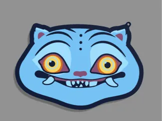 Kpop demon hunter derpy tiger keychain