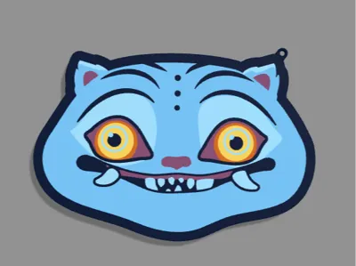 Kpop demon hunter derpy tiger keychain