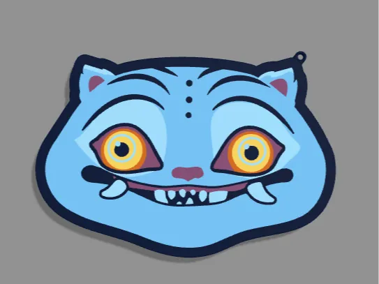 Kpop demon hunter derpy tiger keychain