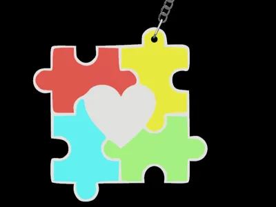 Autism Awareness Keychain April 2nd