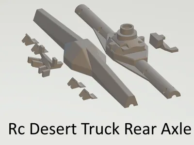 Rc Trophy Truck Rear Axle With Mounts