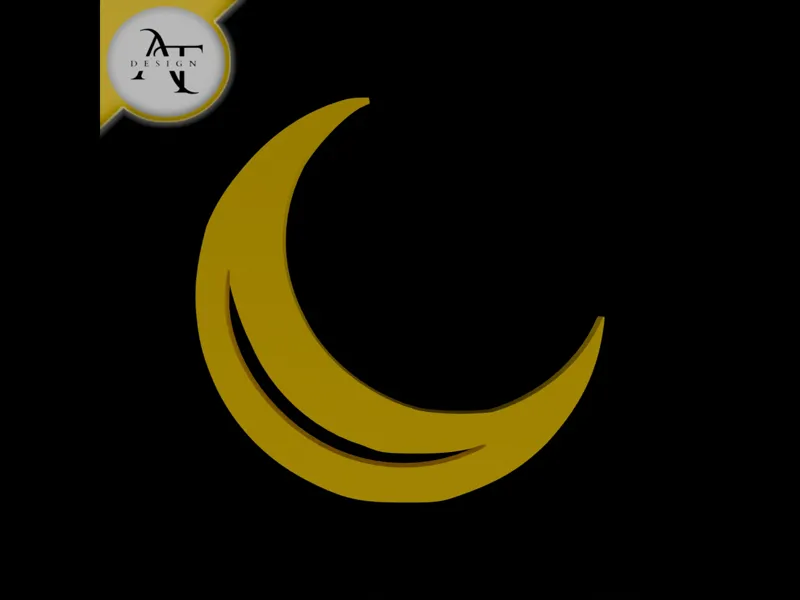 Simple Moon Symbol - 2D Art