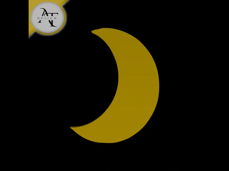 Simple Moon Symbol - 2D Art