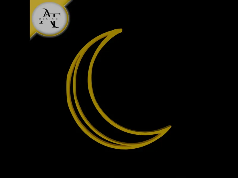 Simple Moon Symbol - 2D Art