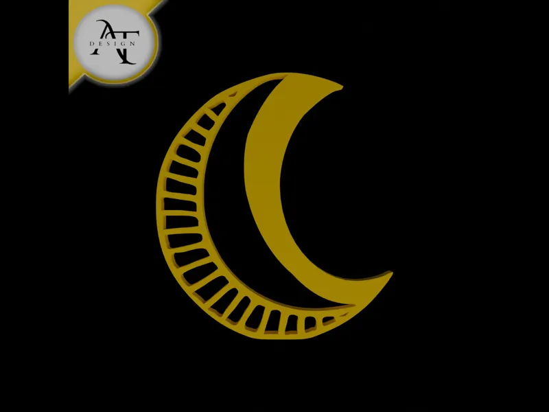 Simple Moon Symbol - 2D Art