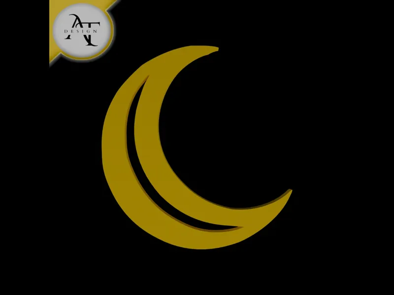 Simple Moon Symbol - 2D Art