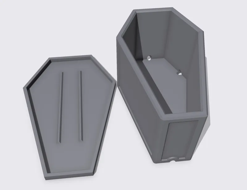 Coffin Planter w/ Drip Tray
