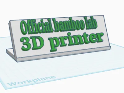 Bamboo lab official 3-D printer plaque