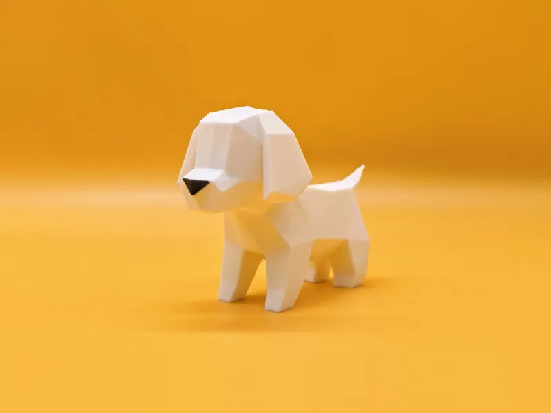 低多边形 比格犬