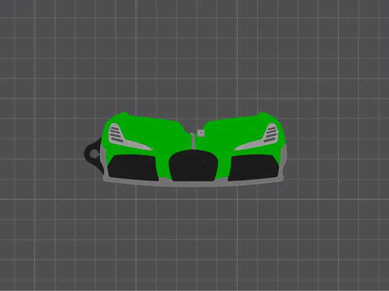 Bugatti Solitaire Keychain
