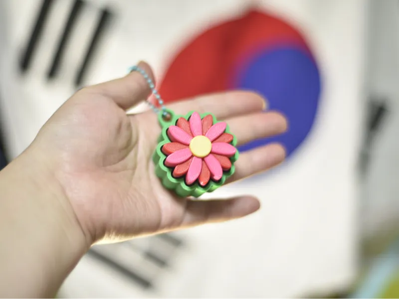 flower keycap 꽃 키캡 열쇠고리