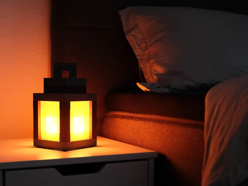 low poly Minecraft lantern