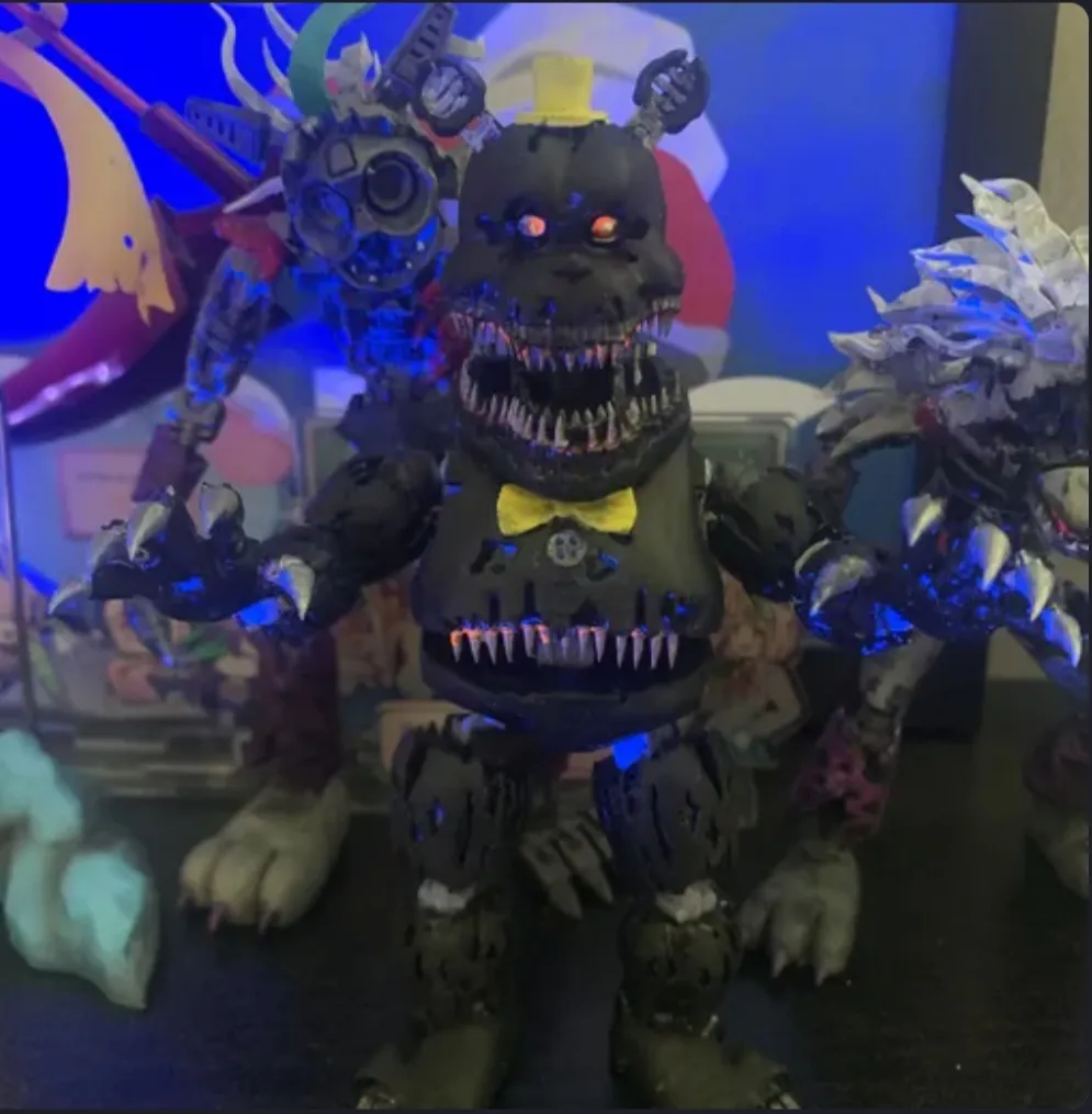 Process Nightmare Articulated nightmare fredbear - Free 3D Print Model - MakerWorld