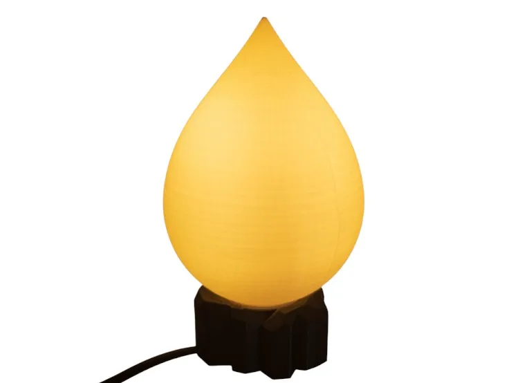 Flame Lamp with Charcoal Base