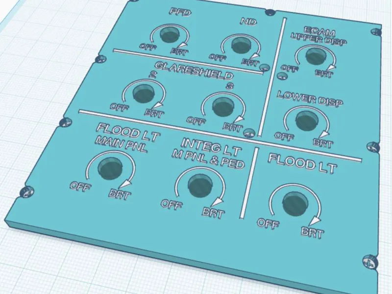 A320 Interior lighting panel