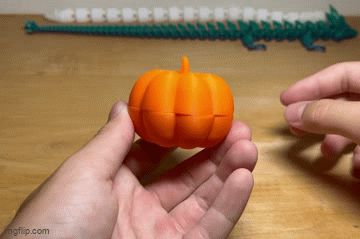 Pumpkin Fidget - Clicks! (No Glue/Screws required)