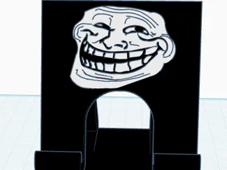 Troll face phone stand