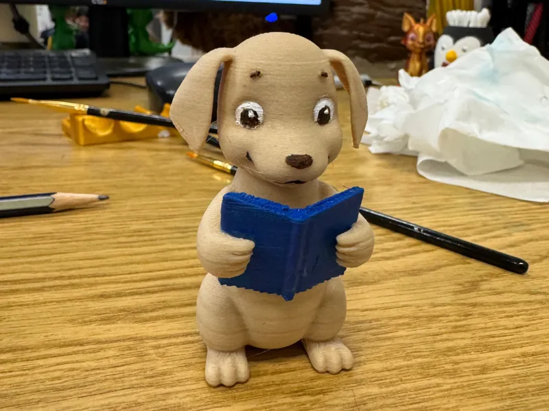 Dog Reading Book