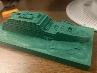Authentic Titanic Bow Wreck Model 
