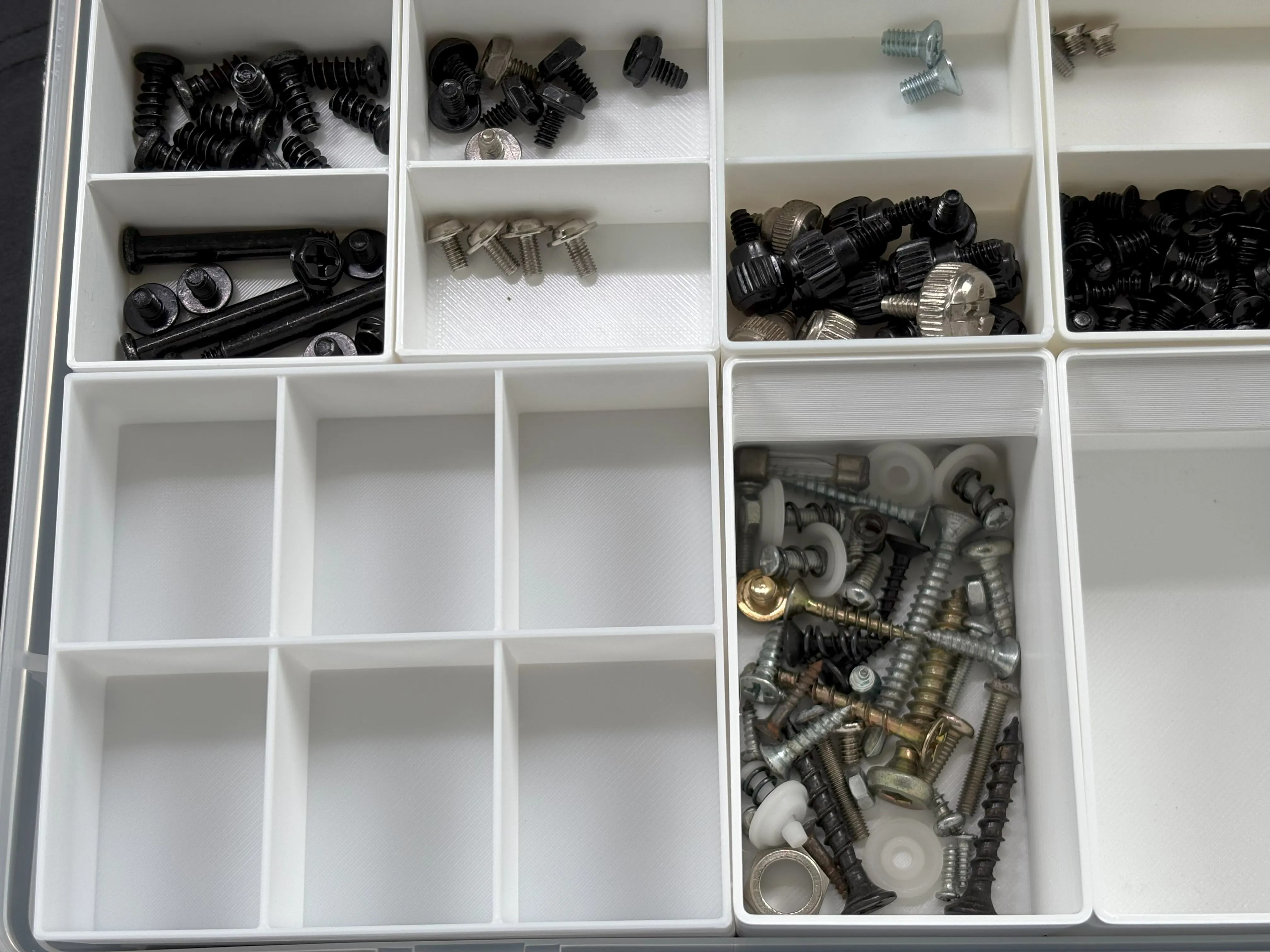 Computer Screw Storage Screw Storage Box 2.0 - Small Screws, 85mm Wide, Double Layer, 6 ...