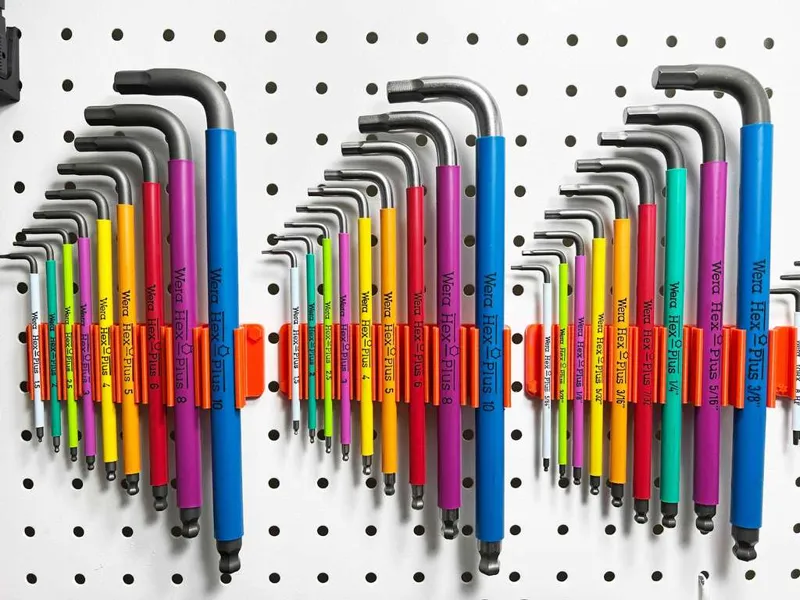 Wera L-Key (HEX, TORX) Holder for Pegboard 