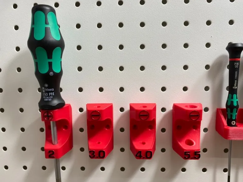 Screwdriver Holder + Pegboard