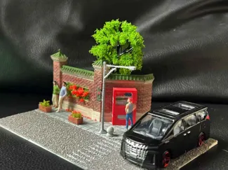 1：64 岭南特色红砖街道场景