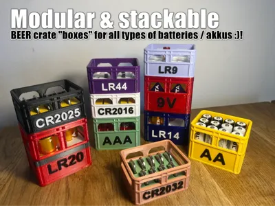 Battery Boxes // Bierkiste // LR, AA, AAA, 9V, CR