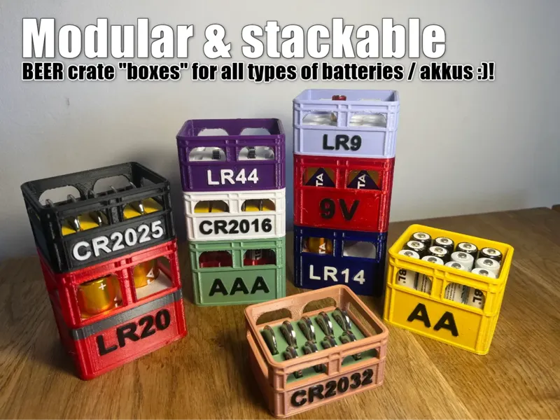 Battery Boxes // Bierkiste // LR, AA, AAA, 9V, CR