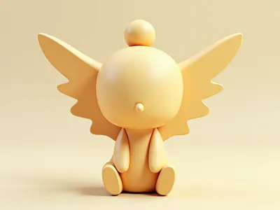 Cute 3D Angel Figurine