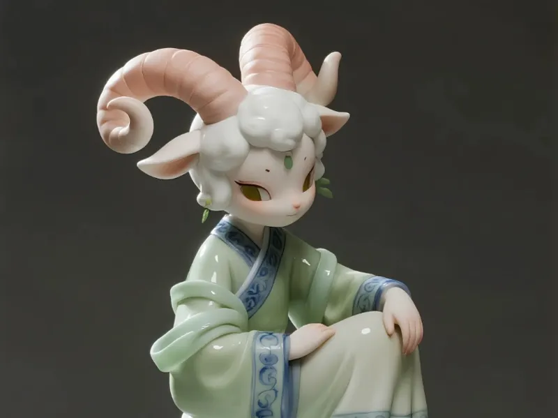 十二生肖羊女妖 一体打印 a1mini适用
