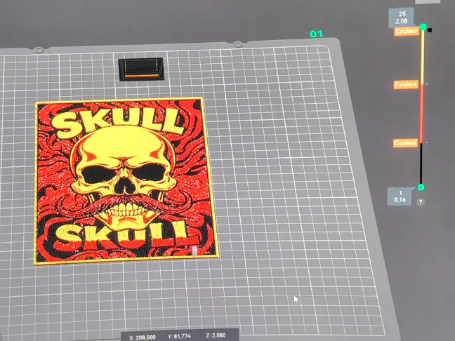 Skull à moustache Hueforge